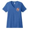Women's Relaxed Heather CVC V Neck Tee Thumbnail